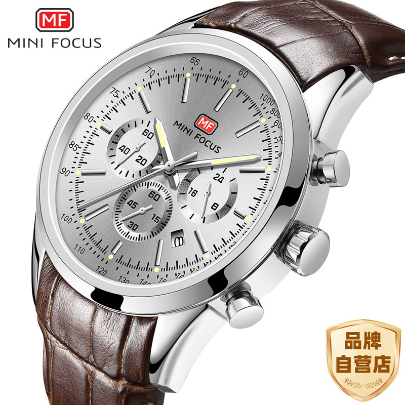 MINI FOCUS Brand Authentic Speed Measuring Men's Watch Analog Running Seconds Calendar Luminous Waterproof Leather Strap 0116G MINI FOCUS Brand Authentic Speed Measuring Men's Watch Analog Running Seconds Calendar Luminous Waterproof Leather Strap 0116G