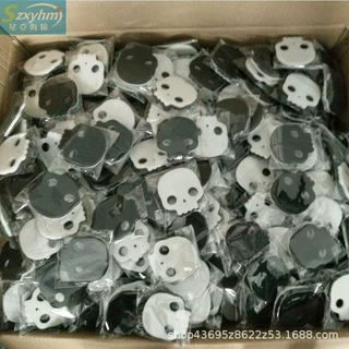 黑白色贴合冲压骷髅怪绵 万圣节玩具恐怖脸泡绵 粉色珍珠棉