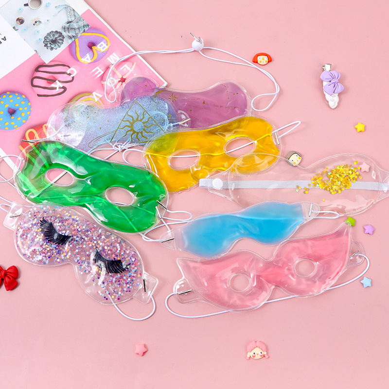 学生卡通PVC冰晶冰眼罩夏季清凉冰敷睡眠眼罩午休遮光冷热敷眼罩