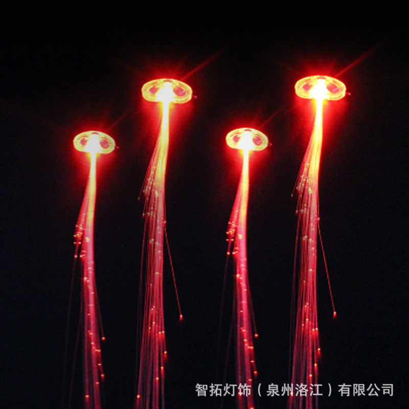 Transfronterizos para brillante mariposa trenzada juguetes de fibra óptica colorida luz nocturna cabello barra barra de baile puesto de productos