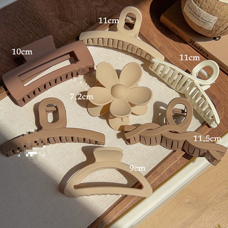 Заколки для волос, набор assorted, детские и взрослые, матовые формы 4,5–13 см