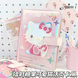 镭射糖果可爱猫a5卡册追星拍立得照片四宫格卡片小猫咪收纳册本