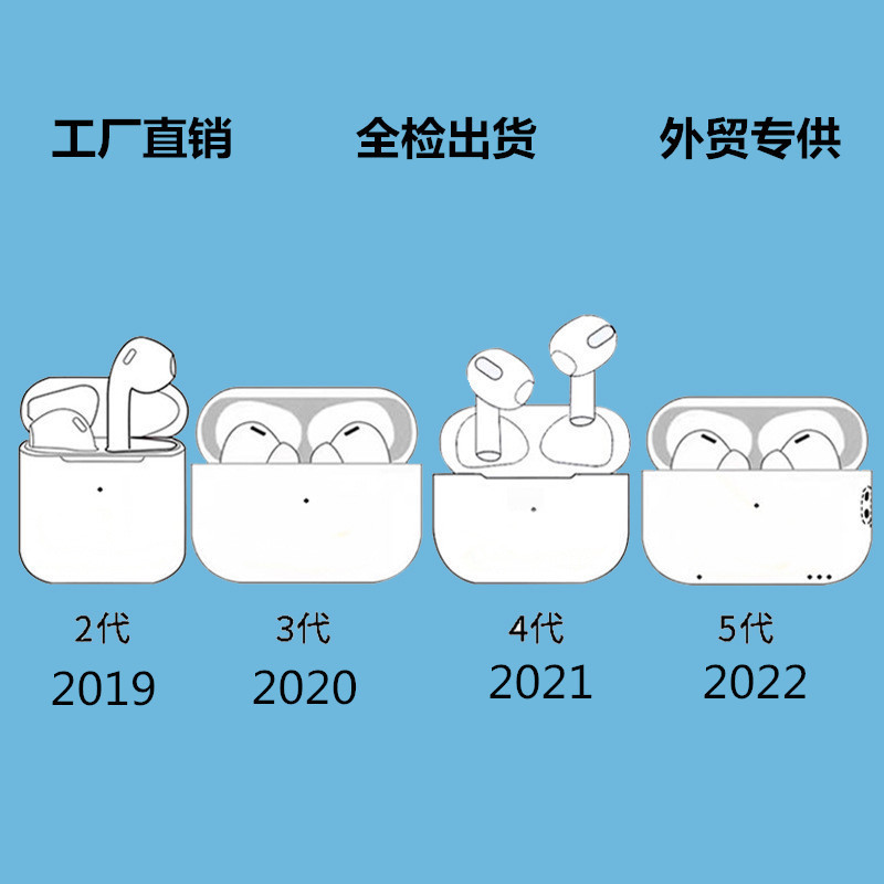 华强北原厂二代三代四代蓝牙耳机五代 无线适用苹果洛达悦虎批发