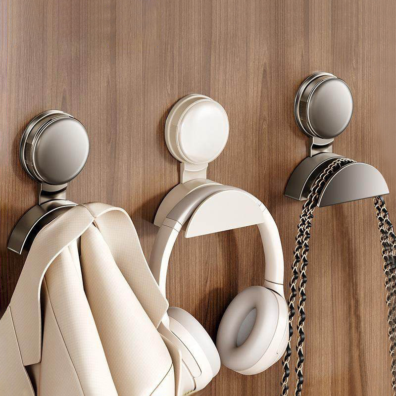 Suction Cup Door Hook, No-Drill Strong Adhesive Entryway Bag Rack for Clothes, Earphones, Bags, Hats Storage Solution