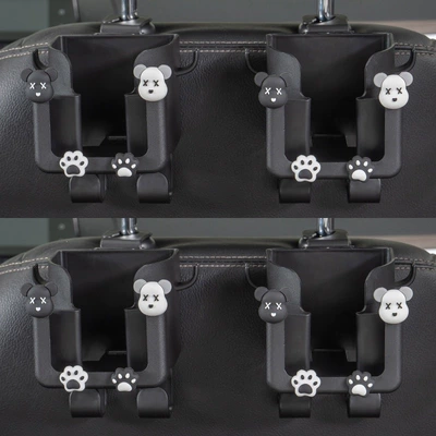 Car cup holder/beverage holder, box for car seats, seat - 4-in-1-cup-holder-hook-violent-bear-4-pack