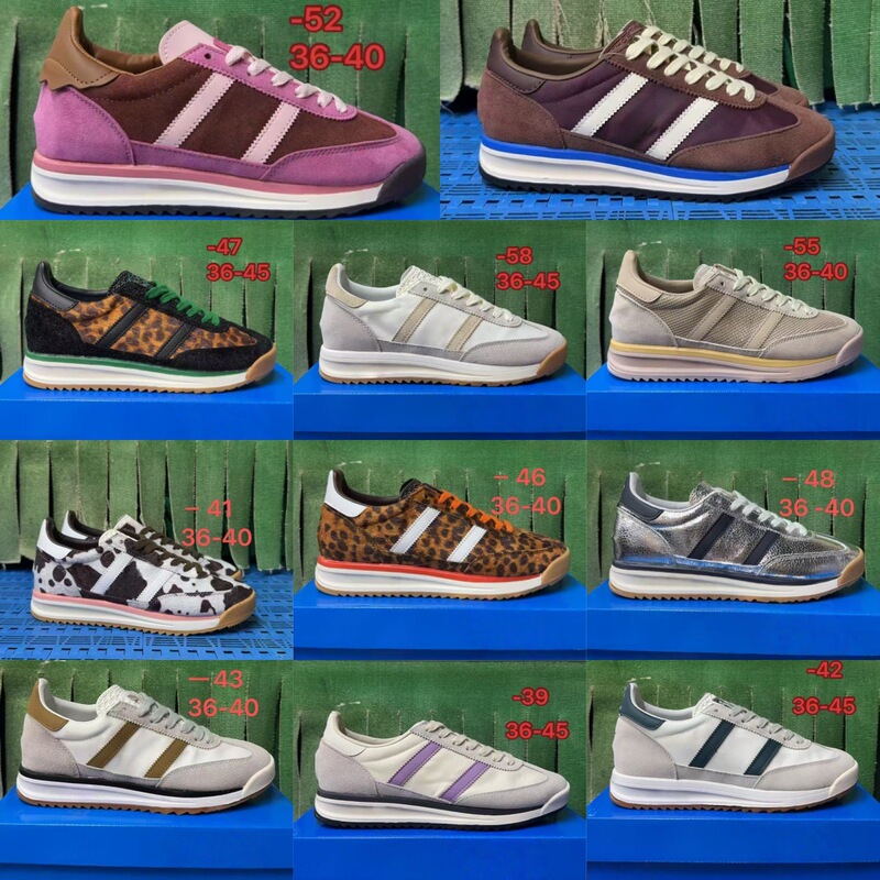 Autumn and Winter New German Training Shoes Adidas Sl 72 Samba Versatile Campus Fashion Versatile Height-Increasing Thick-Soled Casual Sneakers