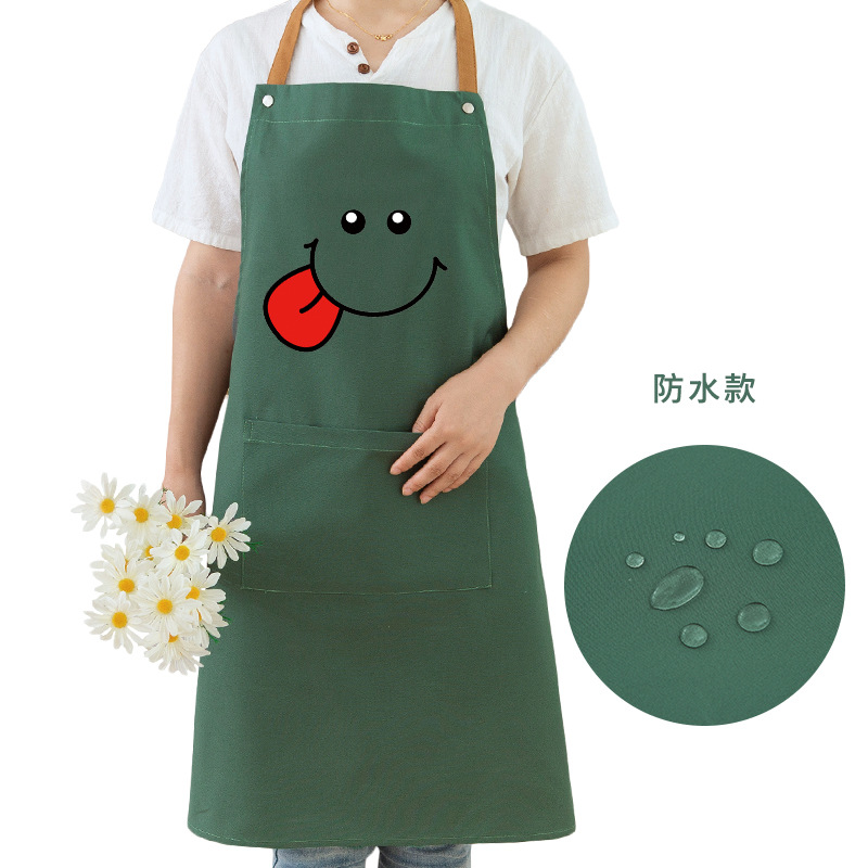 Delantal sin mangas cocina del hogar anti-incrustante y a prueba de aceite lindo estilo japonés coreano cocina Mono para adultos y mujeres ropa de trabajo de moda