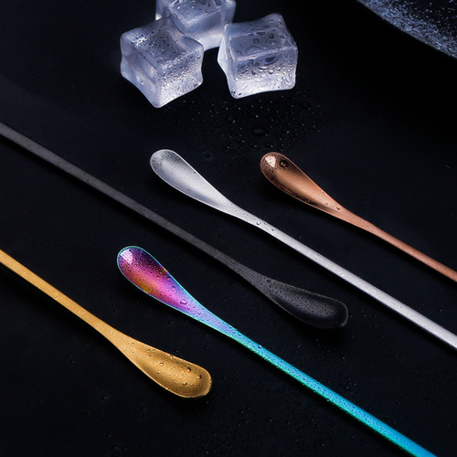 304 stainless steel bar spoon long-handled spoon household creative spoon Korean high-looking bar spoon coffee spoon mixing spoon