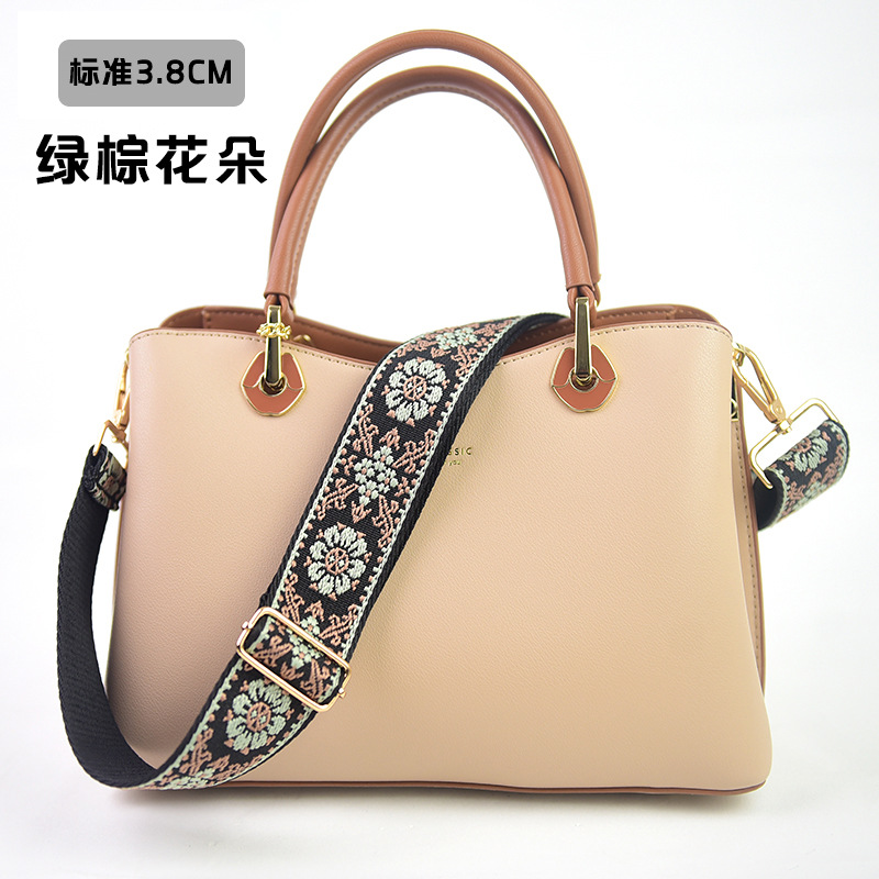 Bolso bandolera con accesorios ultra anchos, bolso de color, correa gruesa, correa de repuesto alargada, correa de hombro de bolso universal ajustable