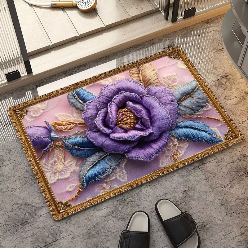 National Style 3D Diatomaceous Earth Bathroom Water Absorbent Quick-Dry Foot Dirt-Resistant Wear-Resistant Easy To Clean_voghion.com
