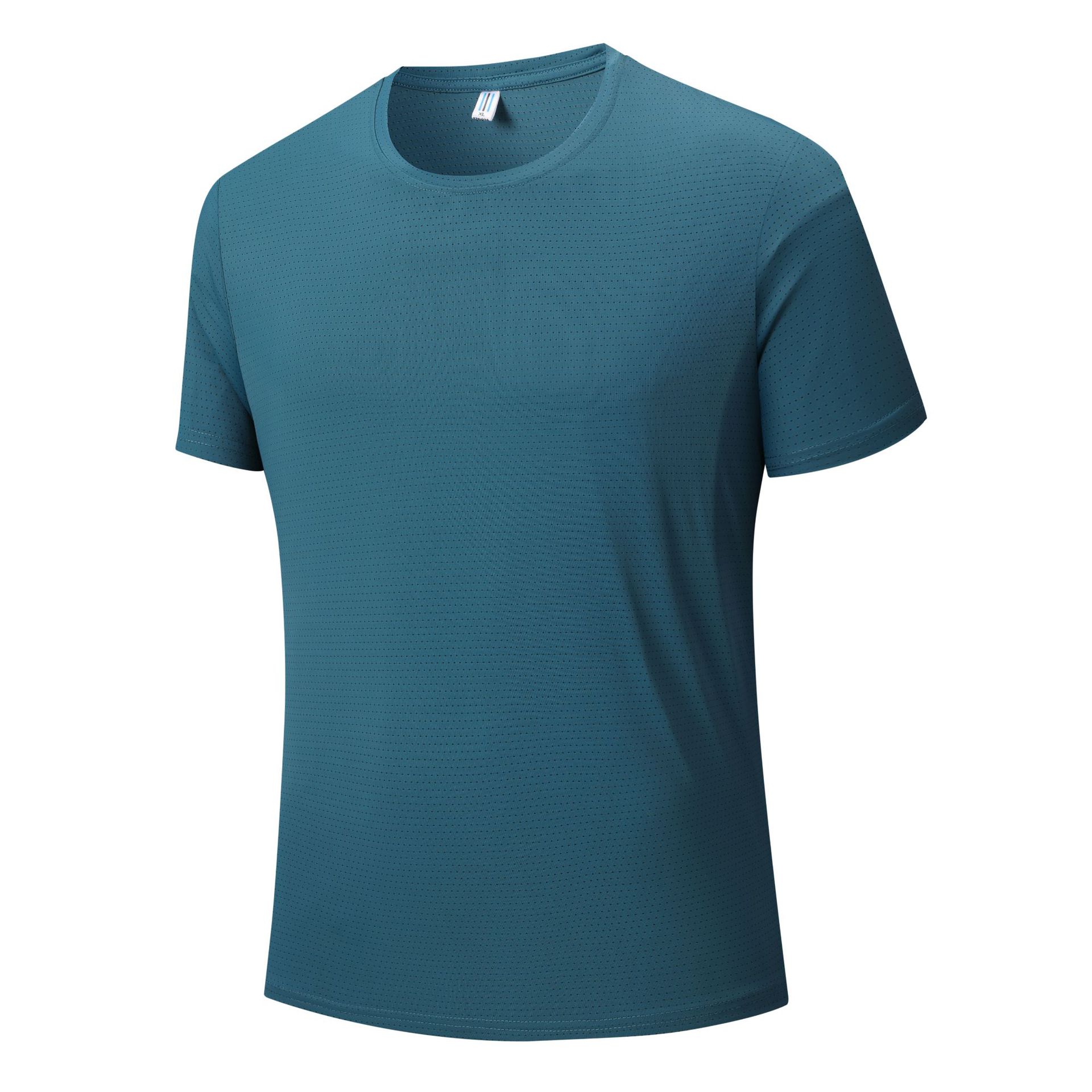 Ropa de trabajo de verano camiseta de hielo de secado rápido cuello redondo logotipo de manga corta ropa de trabajo corporativa deportiva image 8