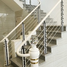 楼梯扶手拉丝立柱阁楼护栏家用实木pvc栏杆可热弯弧形安全垒德株