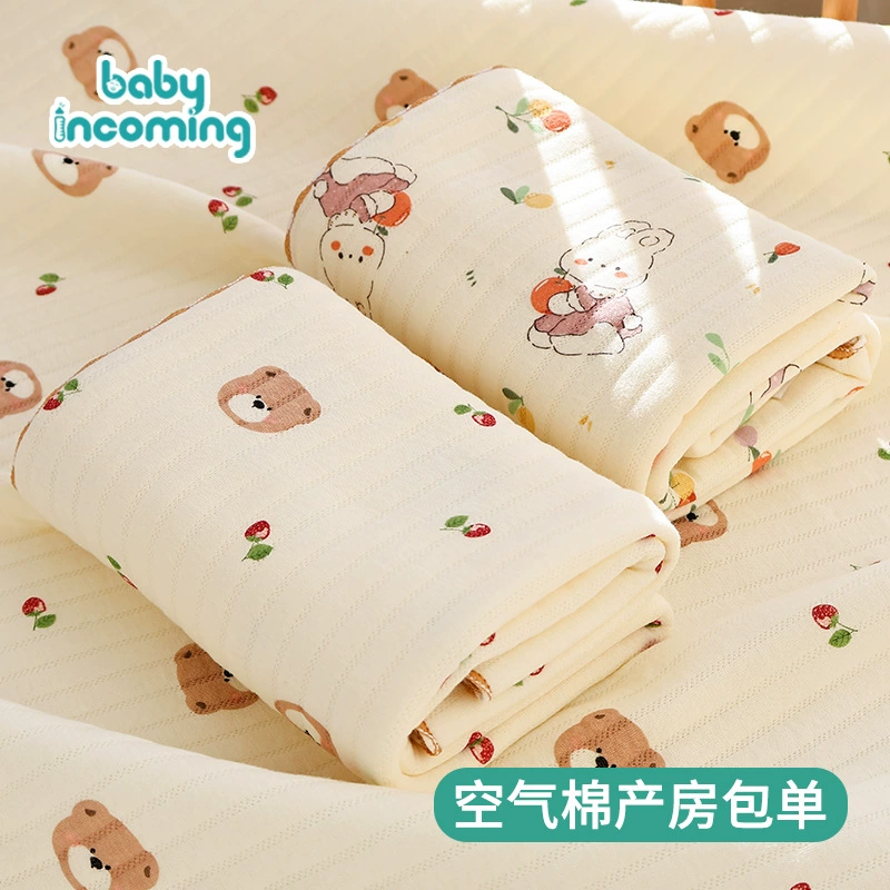 Наборы для новорожденных Воздушные хлопчатобумажные шарфы мультипликационные принты большого размера