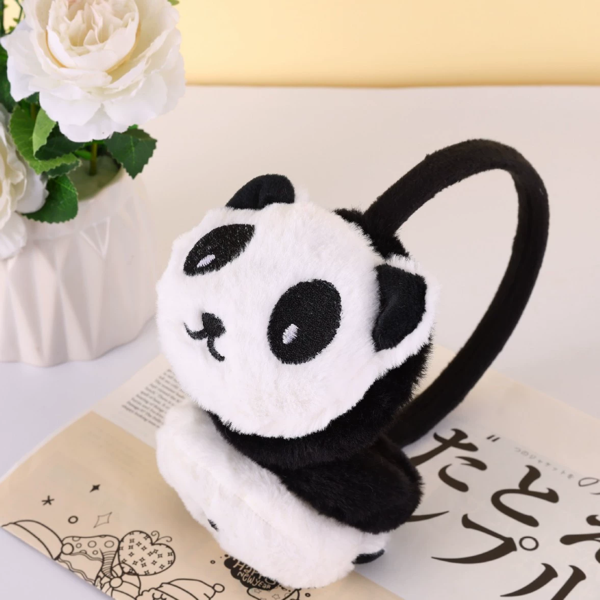 Прямые продажи с фабрики, зимние теплые наушники — теплые детские наушники Panda, классические цветные морозостойкие наушники
