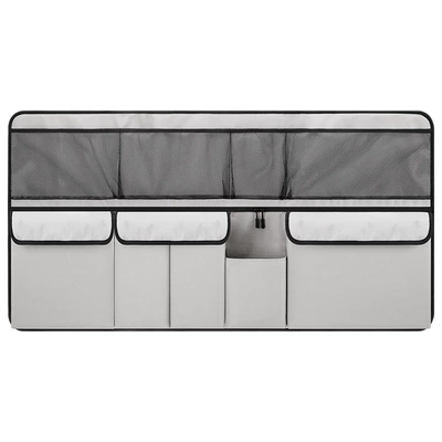 Car trunk storage bag car Car storage bag/box - new-zipper-lower-pocket-gray