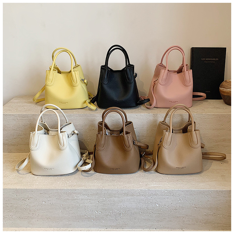 2025 Simple and casual hand-held small bag, new trendy and fashionable commuter crossbody bag, summer vegetable basket bucket bag full figure