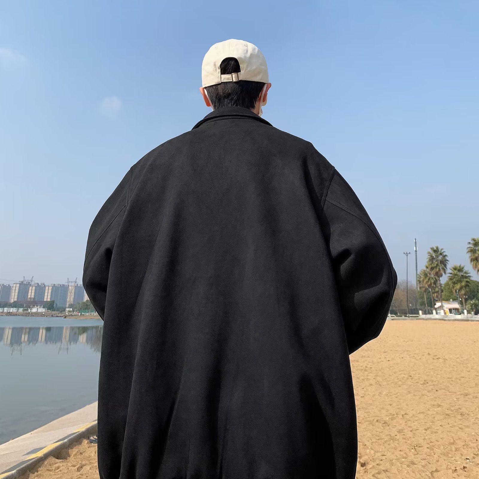 Camisa guapa para hombre de manga larga otoño chaqueta de pana suelta coreana estilo Hong Kong ins camisa retro japonesa de todo fósforo