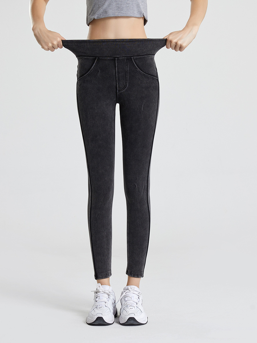 Pantalones de Yoga Ajustados de Cintura Alta para Mujer, Otoño e Invierno, Control de Abdomen, Versátiles, Adelgazantes, con Bolsillos Elásticos, Estilo Barbie