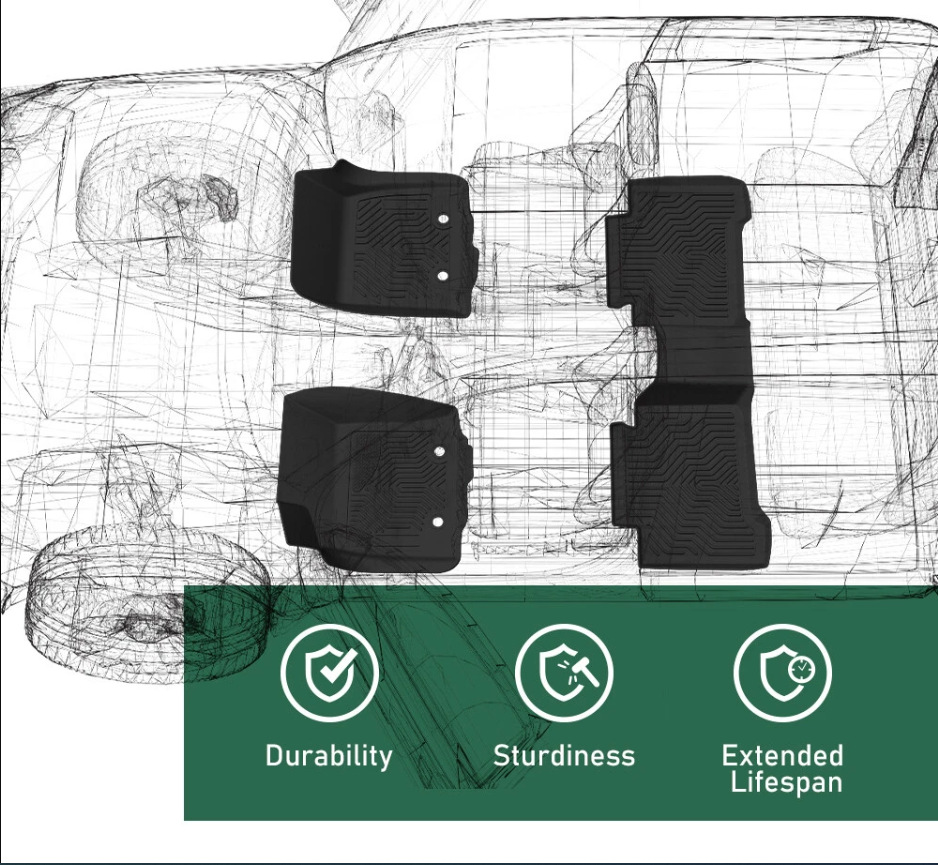 Car Floor Mats Suitable for Audi A6L Fully Surrounded Environmentally Friendly Waterproof and Wear-Resistant Special Car Tpe Car Floor Mats