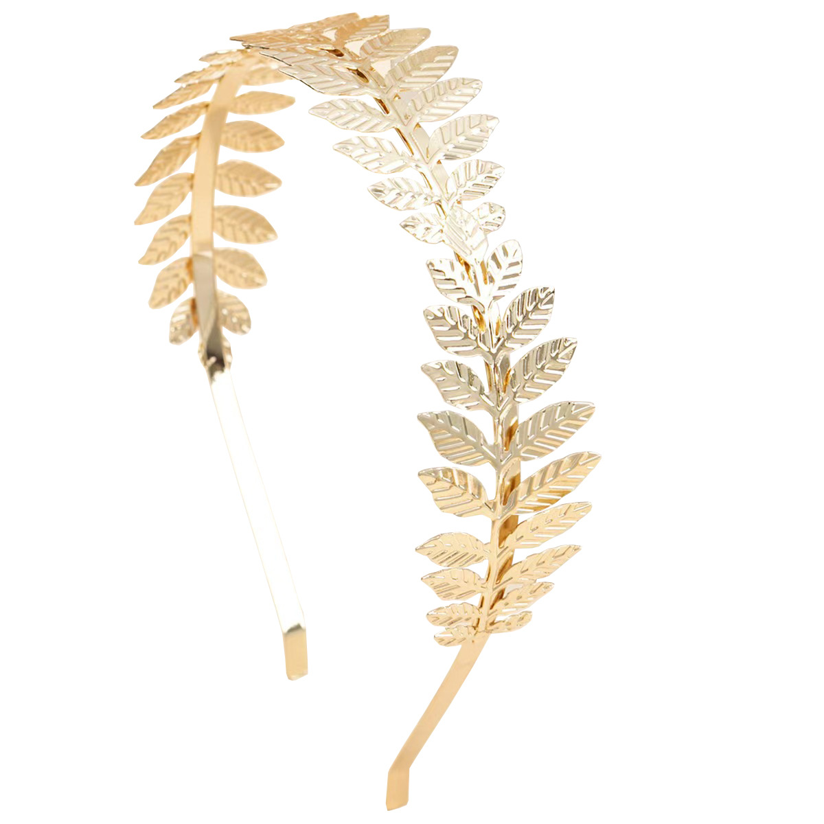 Barocker Goldener Braut Haarreif Mit Blättern Für Die Hochzeit_voghion.com