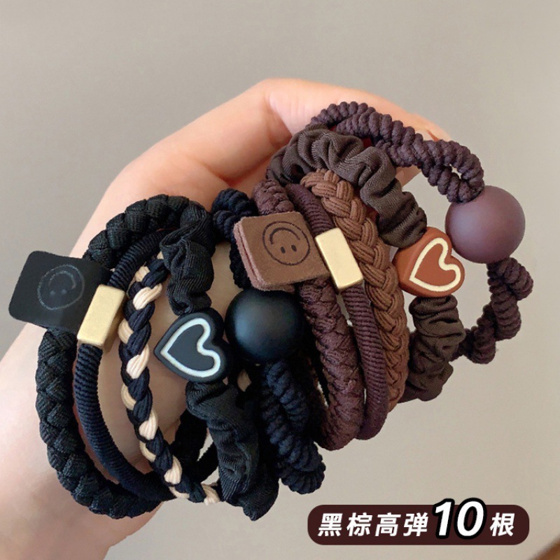 2025新款头绳皮筋女简约发绳高弹力耐用橡皮筋发圈高马尾皮套发饰|undefined