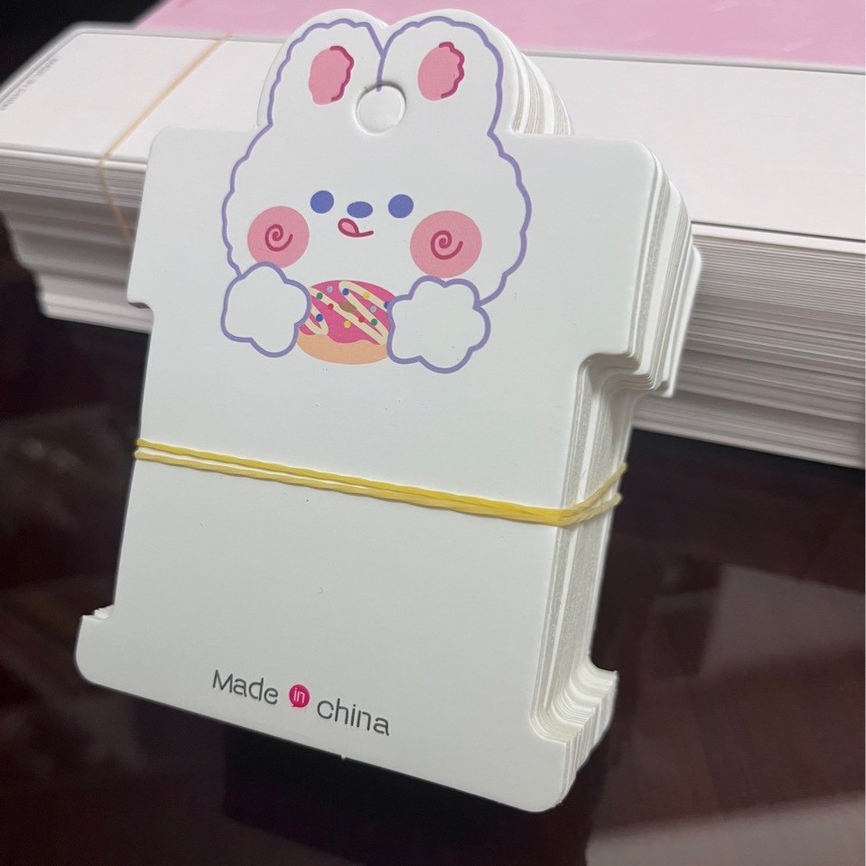 2023 Rubber Band Card Hairpin Cardboard Clip Set Cardboard Leather Cover Card Head Wholesale One Hundred Pieces 8.3×11.4