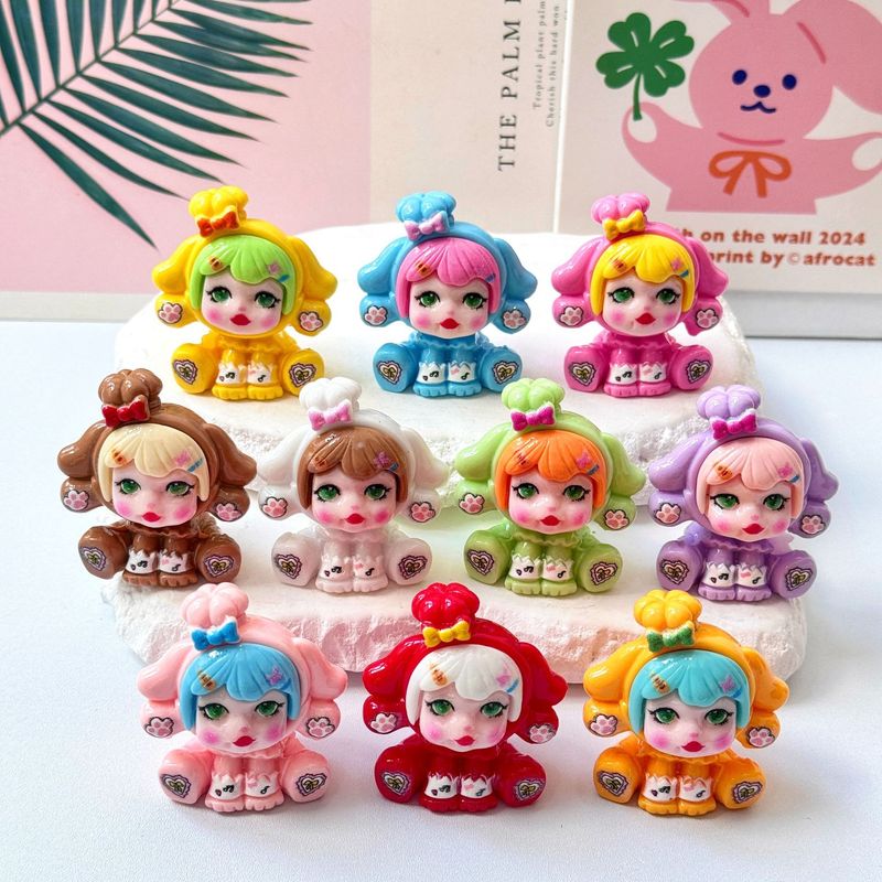 漫画ソリッドカラー座り姿勢 SP ブラインドバッグかわいい diy ジュエリーペンダントキーホルダー人形デスクトップ装飾品樹脂アクセサリー|undefined