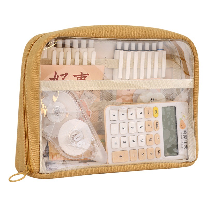 Caja de papelería de estudiante de escuela primaria caja de lápiz de gran capacidad creativa de doble capa estudiante de secundaria bolsa de almacenamiento de caja de lápiz multifuncional