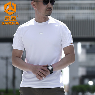 ✅ Angken Tactical Quick-Drying Breathable T-Shirt for Men, Summer Outdoor Sports Round-Neck Short-Sleeve Military Enthusiast Half-Sleeve Quick-Drying Shirt