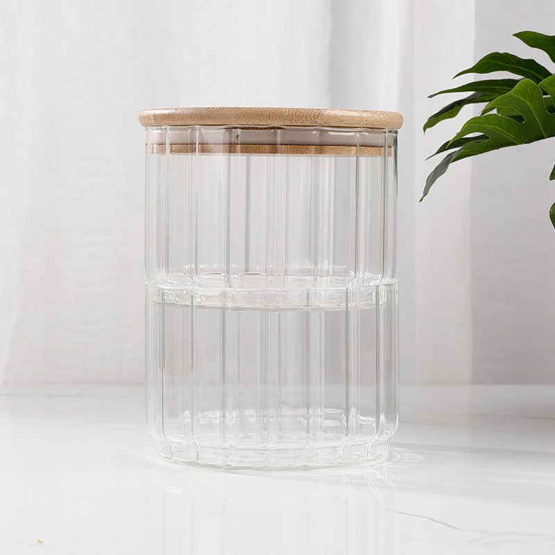 Tapa de silicona tarro de almacenamiento tarro de vidrio de borosilicato de múltiples capas tarro de almacenamiento tazón de fuente de embalaje