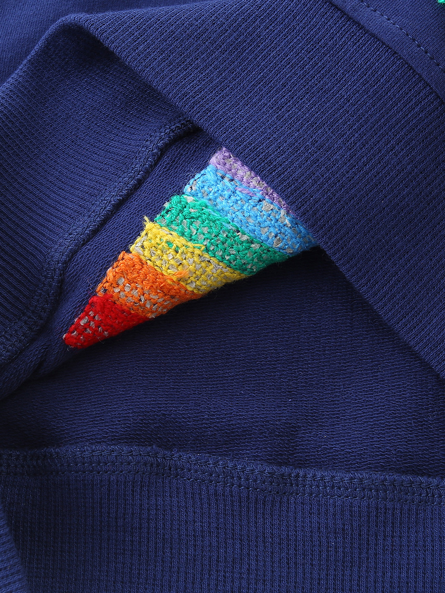 Suéter de moda para niñas, suéter infantil de cuello redondo bordado de estilo europeo y americano, nuevo producto de otoño, suéter de punto de algodón para niños pequeños y medianos