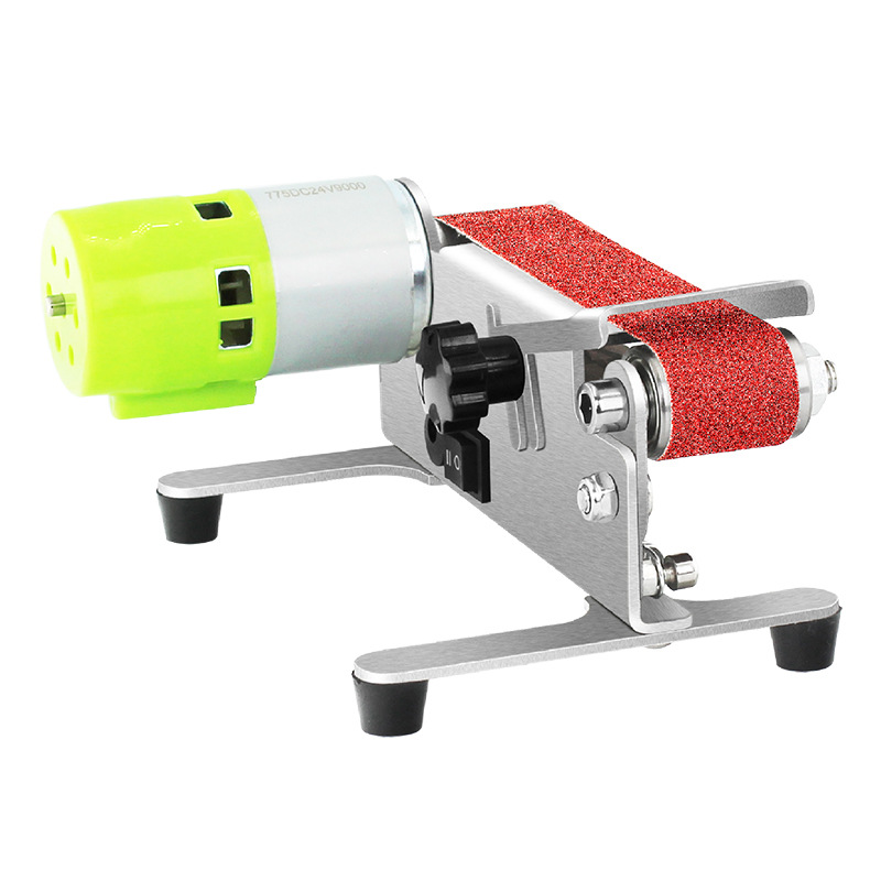 小型迷你电动砂带机机抛光机磨刀神器台式打磨机磨刀机砂光机台式