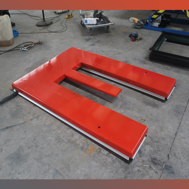 森诺U型剪叉式电动液压升降平台超低款低自高固定升降台 地牛搭配