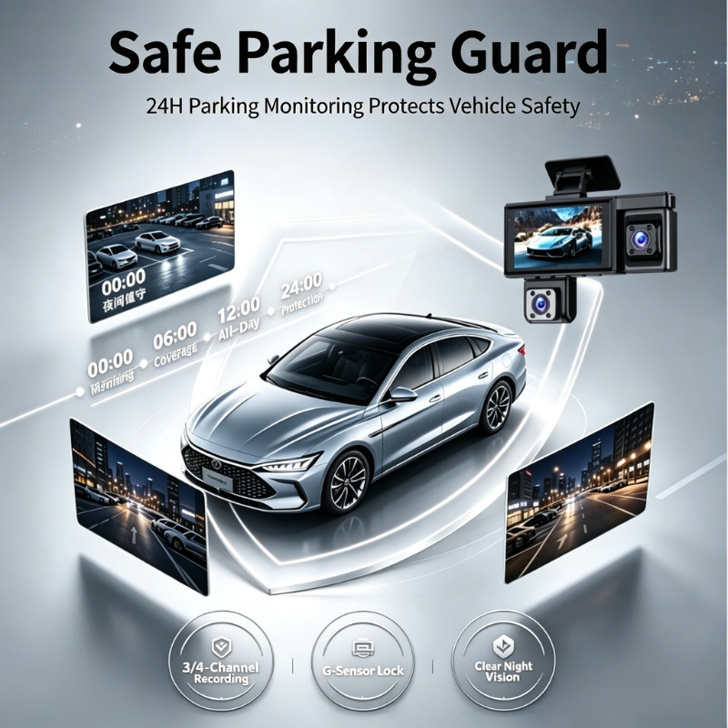 Cross-border C8 Dash Cam WiFi Four-Lens 1080P HD Car DVR Mobile Phone Connection Reverse Camera