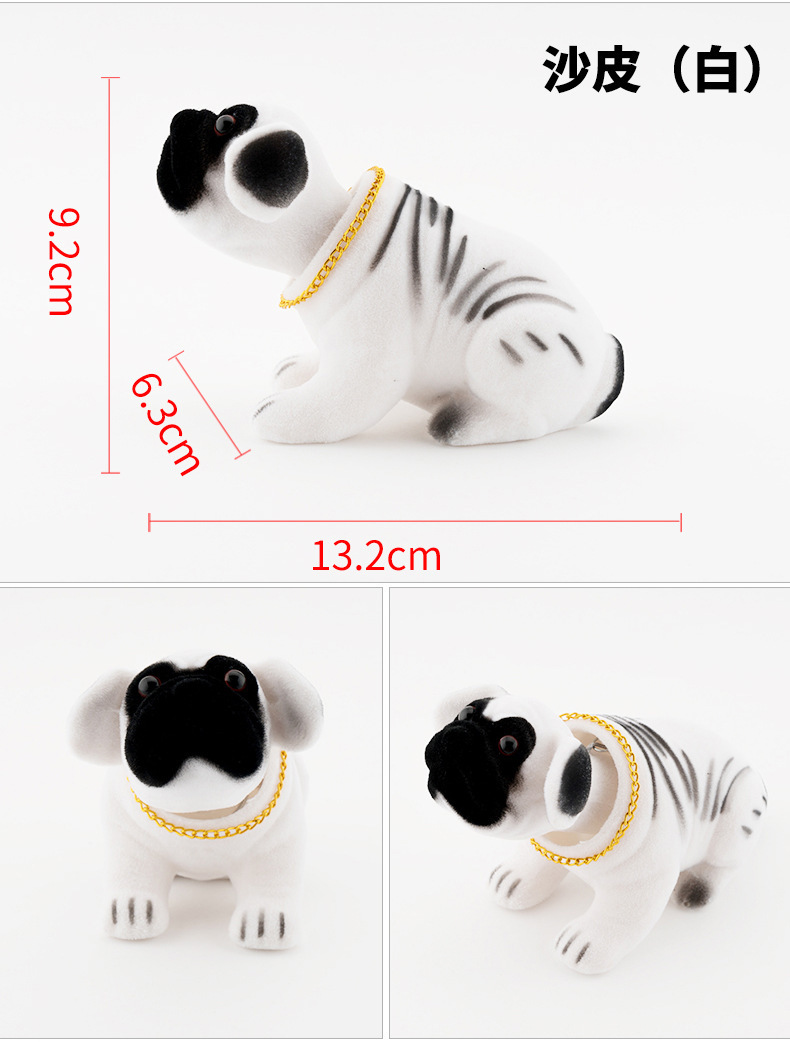 Shake head dog car ornaments simulation shake head doll jewelry car resin shake head dog car spring dog wholesale