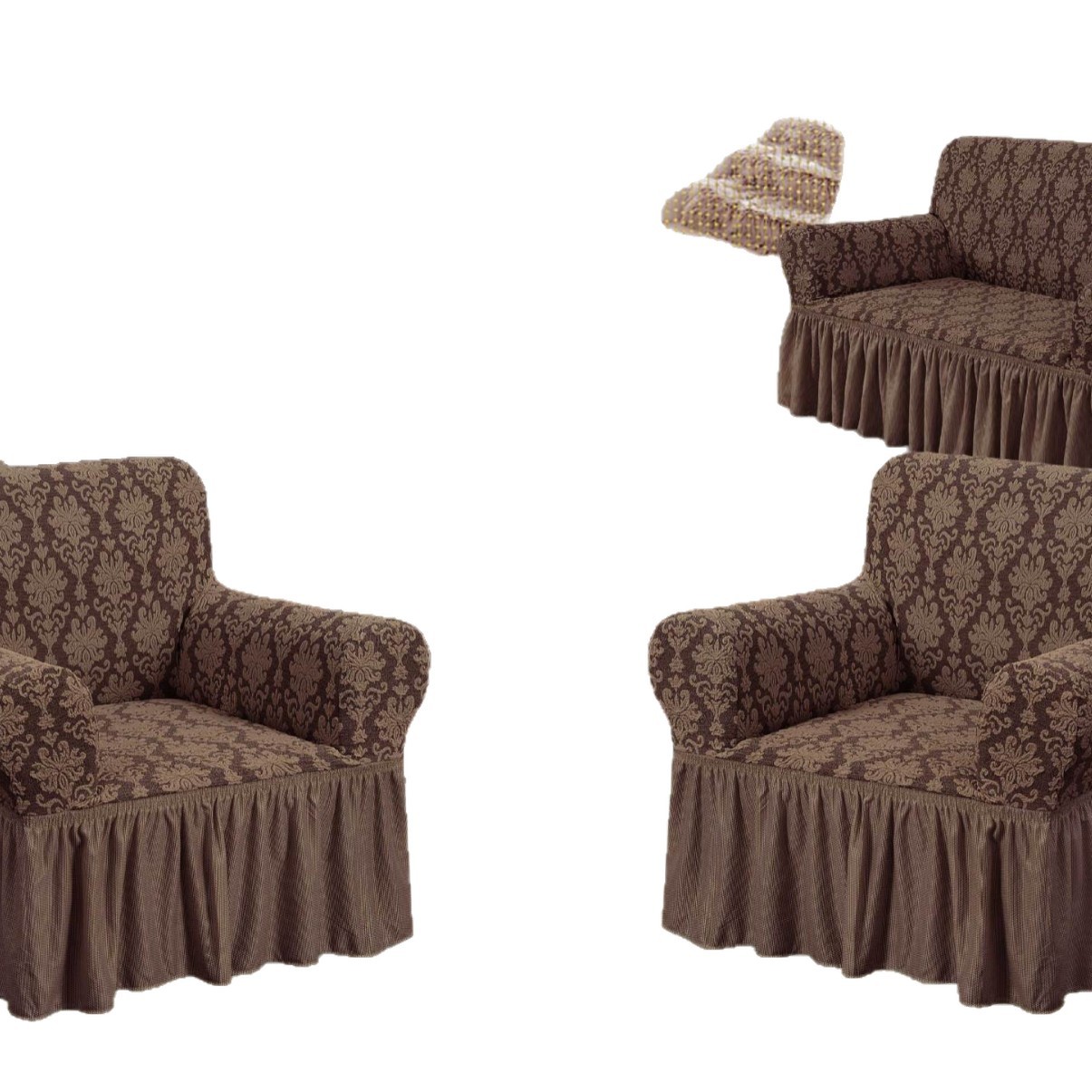 Housse de canapé élastique minimaliste style romantique français_voghion.com
