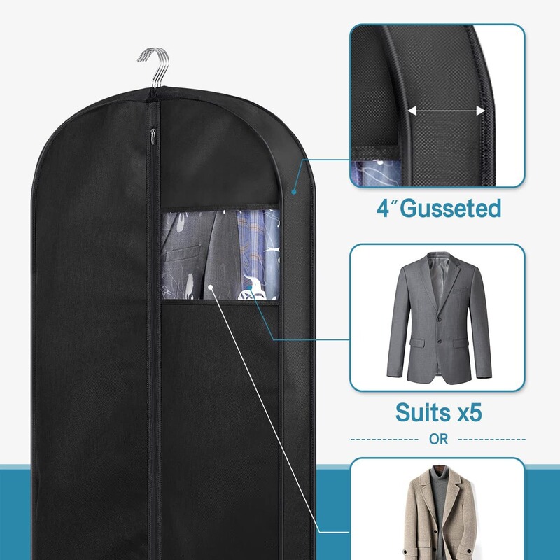 Wedding Tuxedo Satchel Foldableing Suit Suit Cover Clothes Dust Cover Dust Bag Coat Cover Hanging Storage