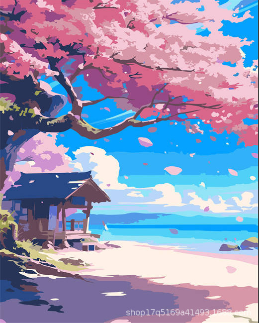 Pintura al óleo digital DIY pintura al óleo hecha a mano para colorear lona núcleo de pintura acrílica serie de estilo explosivo al por mayor y al por menor