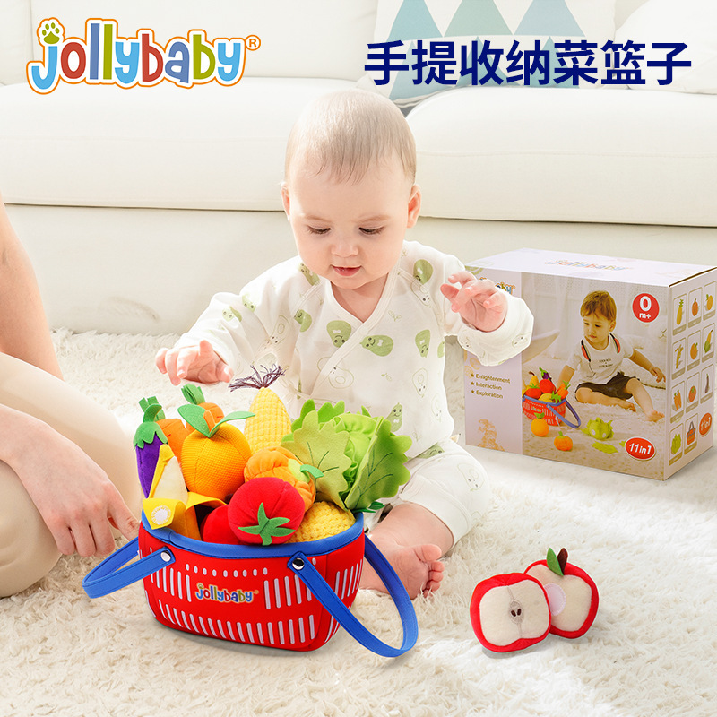 Jollybaby, juegos de verduras y frutas para bebés, juguetes de regalo para niños, juguetes de educación temprana.