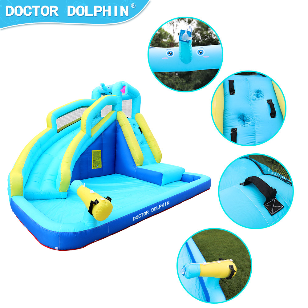Doctor Dolphin | Castillo inflable del espray de agua del pequeño hogar de los niños