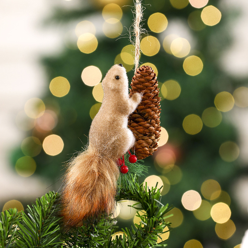 クロスボーダー新製品クリスマスリス装飾クリスマス装飾模擬リスペンダントクリスマスツリークリエイティブ装飾|undefined