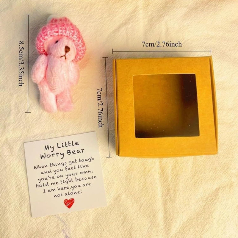 跨境Mini Plush Teddy Bear in Box盒装迷你毛绒泰迪熊创意礼物|undefined