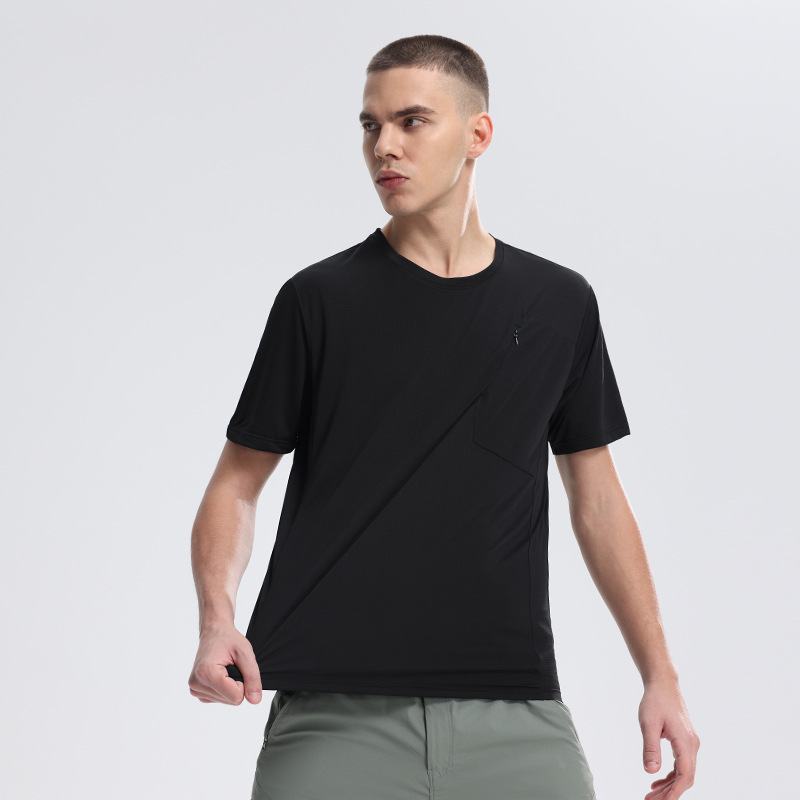 Dijia es el mismo deporte transfronterizo de manga corta hombre verano ocio acondicionamiento acondicionamiento viaje montaña cuello redondo ropa de secado rápido camiseta de hombre