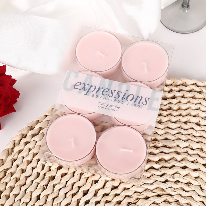 Gran ronda 6 velas de aromaterapia en caja al por mayor Hogar libre de humo romántico Día de San Valentín confesión té cera transfronteriza