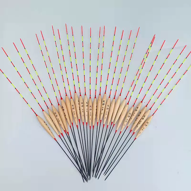 Fish float buoys wooden float Balas wood fish float conspicuous upright float wholesale loose fishing tackle