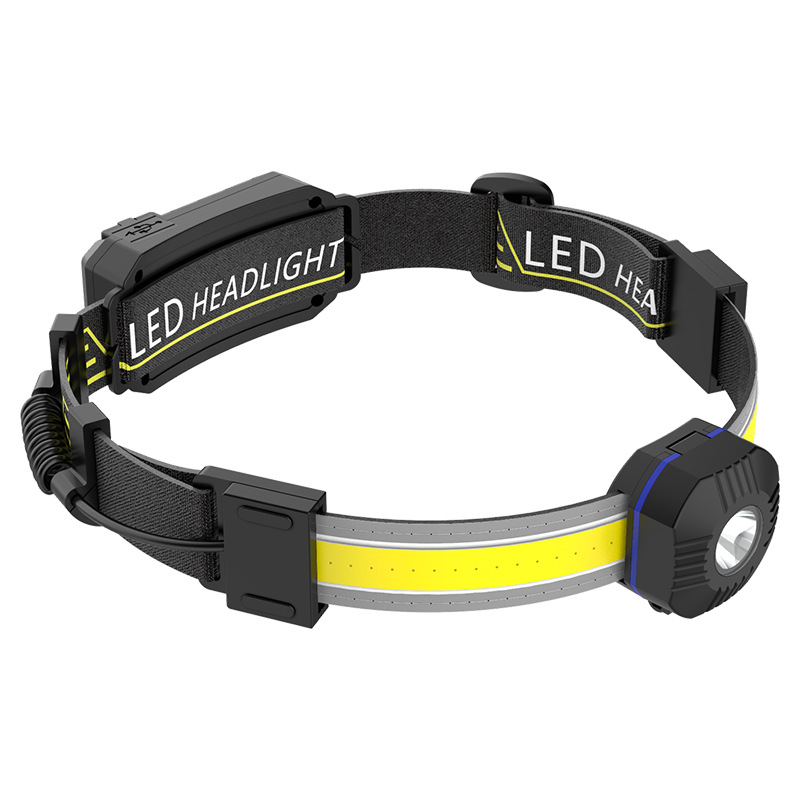 Transfronterizos COB Headlight TYPE-C Headlight recargable luz roja al aire libre Running Light Headlight multifuncional
