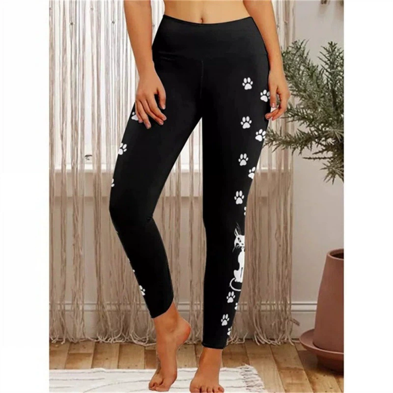Новые весенне-летние женские узкие штаны для йоги с цветочным принтом, быстросохнущие штаны для фитнеса, спортивные штаны, тонкие женские леггинсы