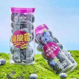 蓝莓包装 一次性透明塑料桶包装盒定制pvc蓝莓圆筒塑料水果盒180g