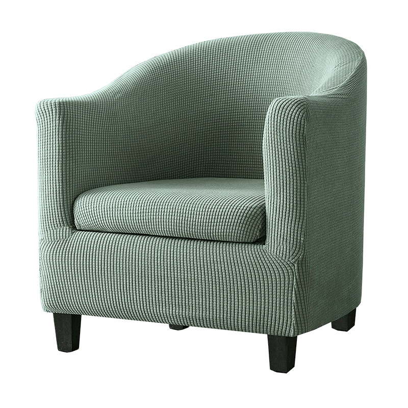 Funda de sofá elástica de una sola pieza con diseño de grano de maíz para cibercafés, hoteles y cafeterías, ajuste elástico para una persona.