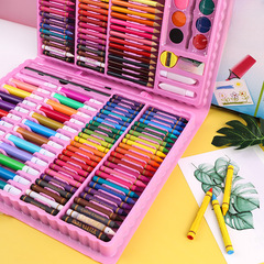 168 Watercolor Pen Set for Children, Non-Toxic Washable Coloring Pens for Elementary School Students, Art Drawing Tools